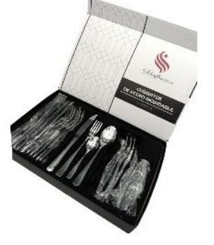 JUEGO DE CUBIERTOS ECO X 24 PLATEADO